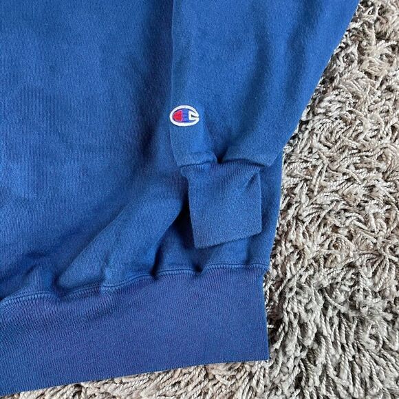 Vintage 90s Champion Sweater Mens Extra Large XL Blue Spell Out Embroidered Logo - Picture 6 of 11